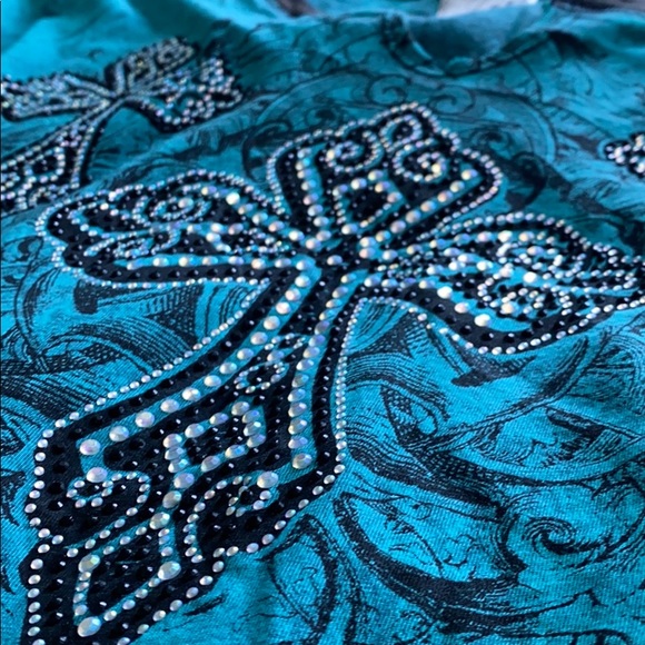 Vocal Embellished Cross Long Sleeve T - Picture 12 of 12